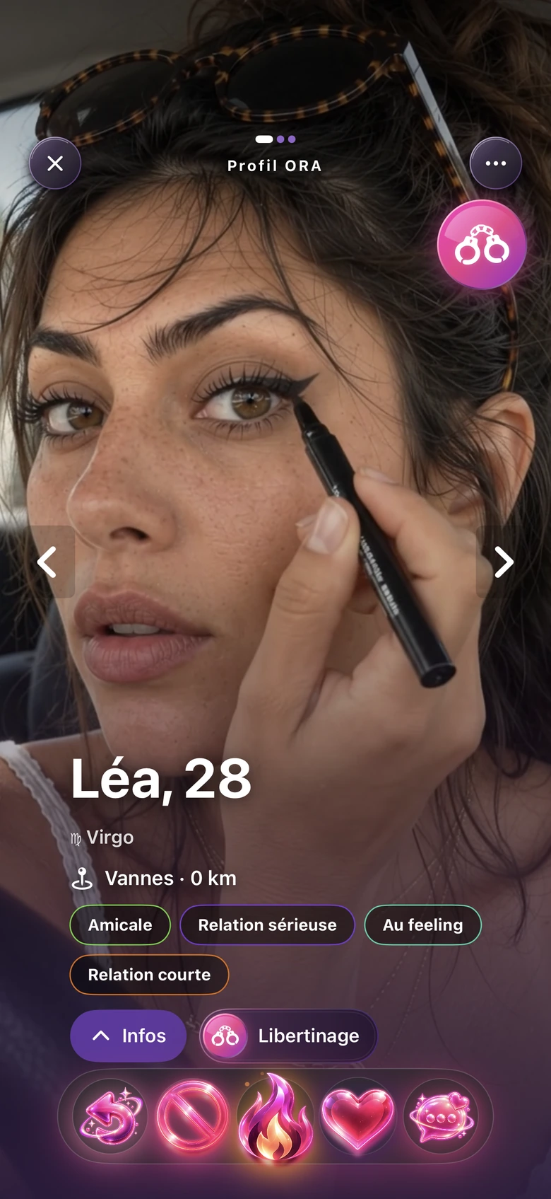 Capture ORA — profil de Léa, 28 ans